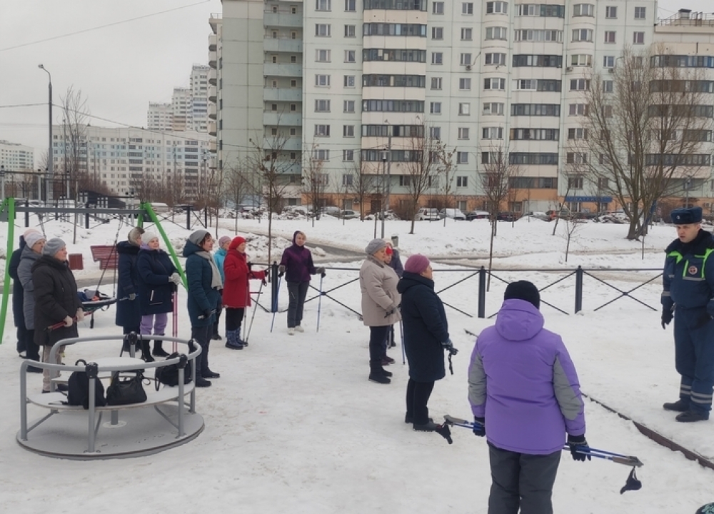 В Москве сотрудники Госавтоинспекции ЮЗАО проводят профилактические мероприятия с пожилыми...